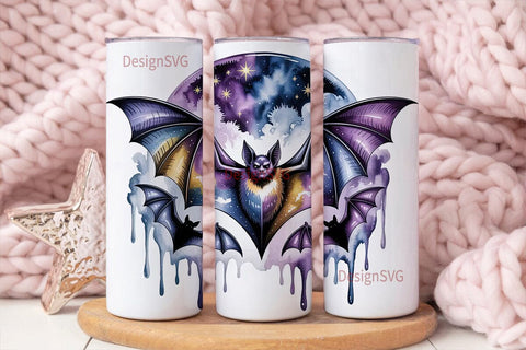 Cosmic Bat 20oz Tumbler Wrap Sublimation DesignSVG 