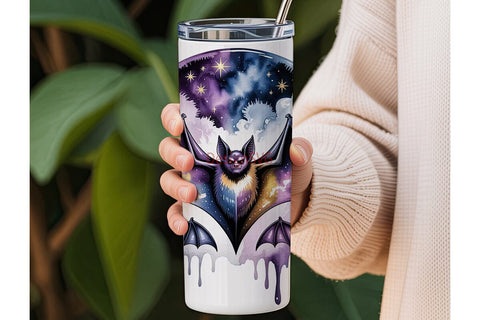 Cosmic Bat 20oz Tumbler Wrap Sublimation DesignSVG 