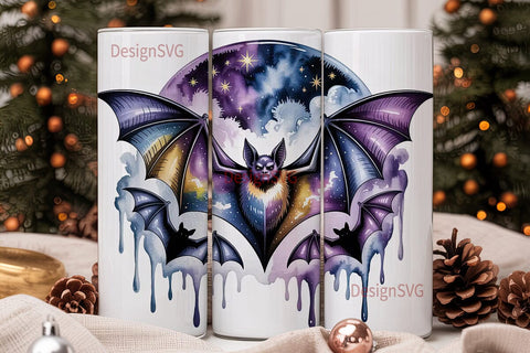 Cosmic Bat 20oz Tumbler Wrap Sublimation DesignSVG 