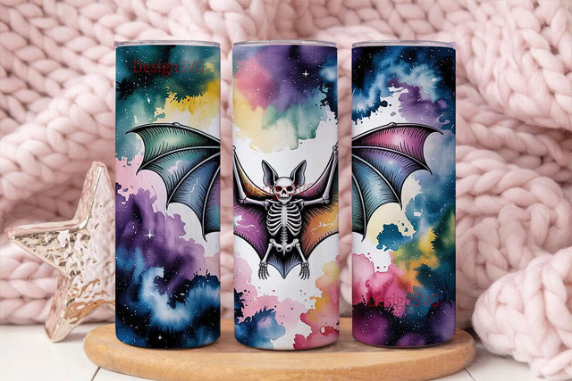 Cosmic Bat Skeleton 20oz Tumbler Wrap Sublimation DesignSVG 