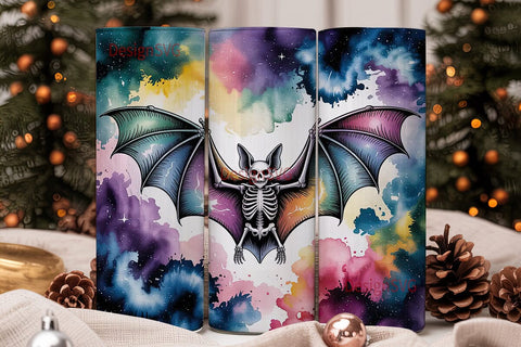 Cosmic Bat Skeleton 20oz Tumbler Wrap Sublimation DesignSVG 