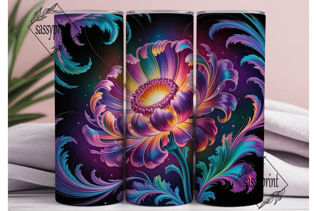 Cosmic Bloom 20oz Tumbler Wrap Sublimation sassyprint 