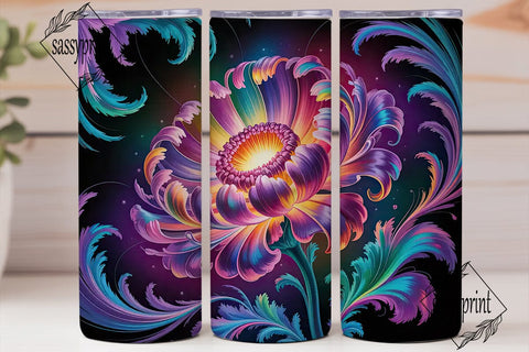 Cosmic Bloom 20oz Tumbler Wrap Sublimation sassyprint 