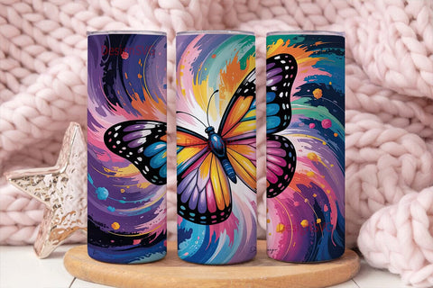 Cosmic Butterfly 20oz Tumbler Wrap Sublimation DesignSVG 