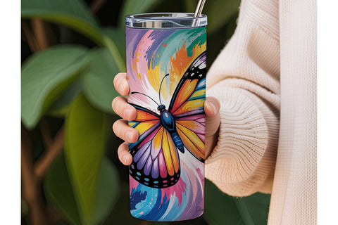 Cosmic Butterfly 20oz Tumbler Wrap Sublimation DesignSVG 
