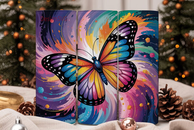 Cosmic Butterfly 20oz Tumbler Wrap Sublimation DesignSVG 