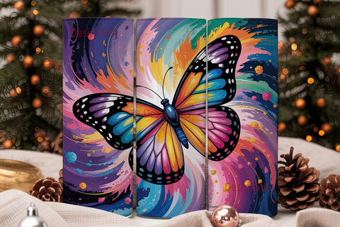 Cosmic Butterfly 20oz Tumbler Wrap Sublimation DesignSVG 