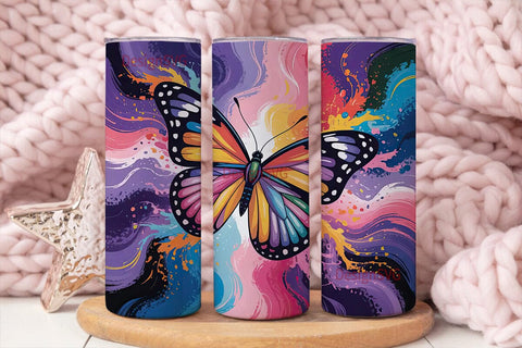 Cosmic Butterfly 20oz Tumbler Wrap Sublimation DesignSVG 