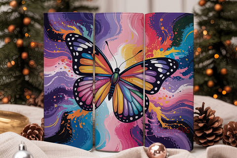 Cosmic Butterfly 20oz Tumbler Wrap Sublimation DesignSVG 