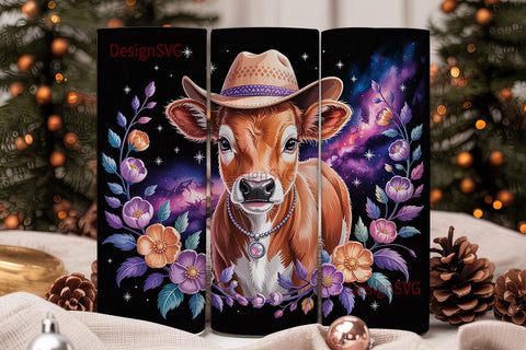 Cosmic Calf 20oz Tumbler Wrap Sublimation DesignSVG 