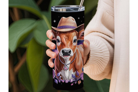 Cosmic Calf 20oz Tumbler Wrap Sublimation DesignSVG 