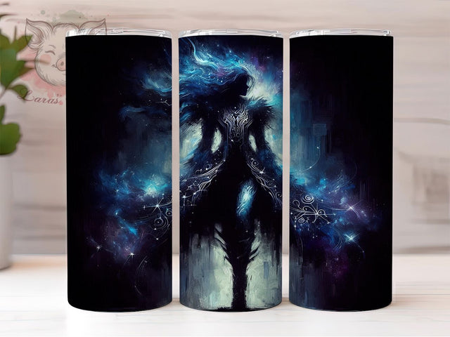 Cosmic Celestial Galaxy Goddess Tumbler, Space Witch Mug, Celestial Art Design, 20Oz Tumbler Wrap, Sublimation Design, Galaxy Witch Print, Mystic Moon Drinkware Sublimation Lara' s Designs 