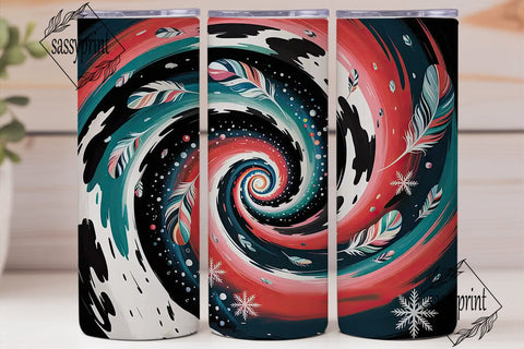 Cosmic Cow Print 20oz Tumbler Wrap Sublimation sassyprint 