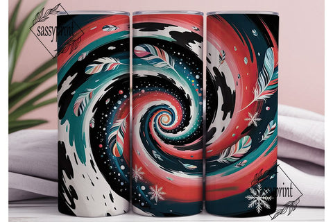 Cosmic Cow Print 20oz Tumbler Wrap Sublimation sassyprint 
