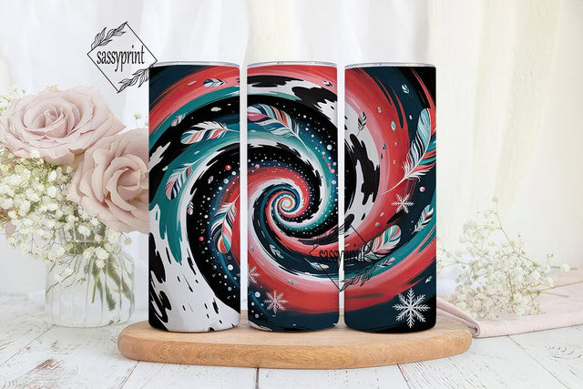 Cosmic Cow Print 20oz Tumbler Wrap Sublimation sassyprint 