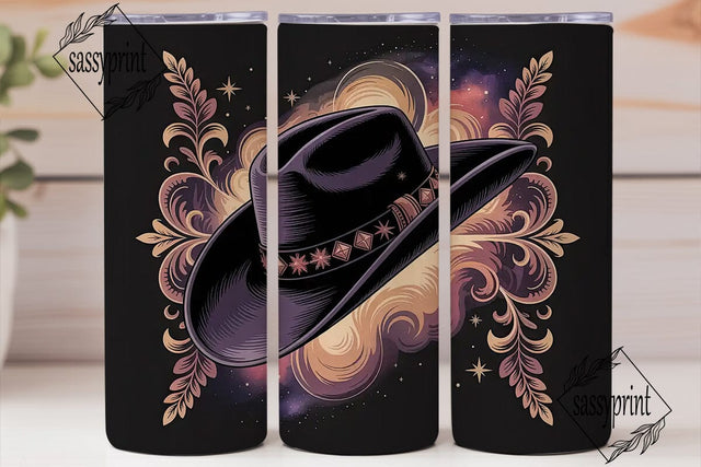 Cosmic Cowboy 20oz Tumbler Wrap Sublimation sassyprint 