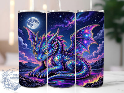 Cosmic Dragon Nebula Sky 20oz Tumbler, Cosmic Dragon, Nebula Sky, Mystical Theme, Sublimation Wrap, 20oz Tumbler, Celestial Aesthetic, Enchanted Design Sublimation ToriDesigns 