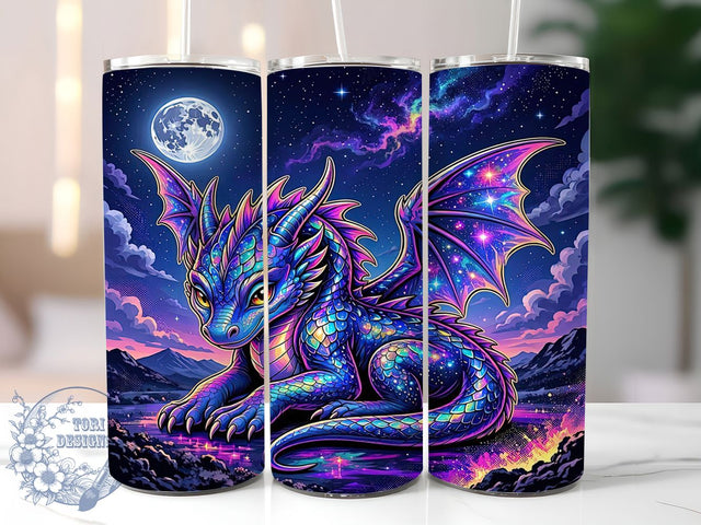 Cosmic Dragon Nebula Sky 20oz Tumbler, Cosmic Dragon, Nebula Sky, Mystical Theme, Sublimation Wrap, 20oz Tumbler, Celestial Aesthetic, Enchanted Design Sublimation ToriDesigns 