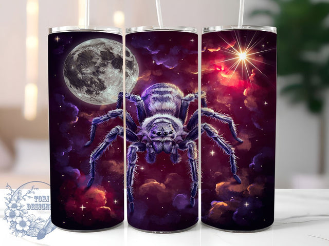 Cosmic Dream Spider 20oz Tumbler, Spider Design, Cosmic Style, Dream Theme, Sublimation Wrap, 20oz Tumbler, Mystical Aesthetic, Fantasy Pattern Sublimation ToriDesigns 
