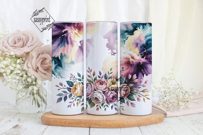 Cosmic Floral 20oz Tumbler Wrap Sublimation sassyprint 