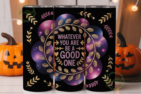 Cosmic Floral Quote 20oz Tumbler Wrap Sublimation PixelChick 