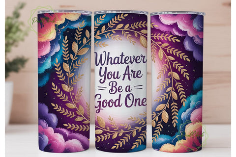 Cosmic Floral Quote 20oz Tumbler Wrap Sublimation PixelChick 