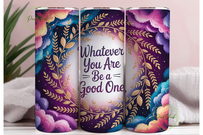 Cosmic Floral Quote 20oz Tumbler Wrap Sublimation PixelChick 