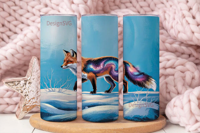 Cosmic Fox 20oz Tumbler Wrap Sublimation DesignSVG 