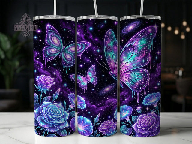Cosmic Galaxy Butterfly 20oz Tumbler, Cosmic Galaxy Butterfly, Galaxy Butterfly, Butterfly Tumbler, 20oz Tumbler, Cosmic Tumbler, Galaxy Tumbler, Tumbler Wrap Sublimation SvggirlplusArt 
