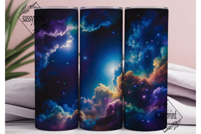 Cosmic Galaxy Nebula 20oz Tumbler Wrap Sublimation sassyprint 
