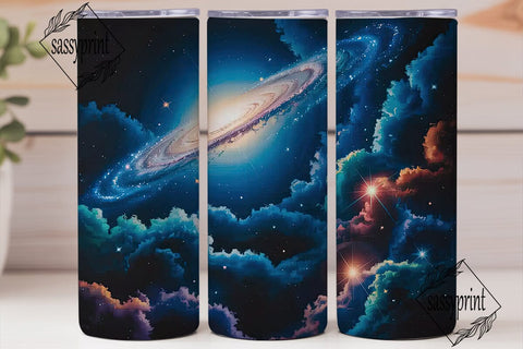 Cosmic Galaxy Nebula 20oz Tumbler Wrap Sublimation sassyprint 
