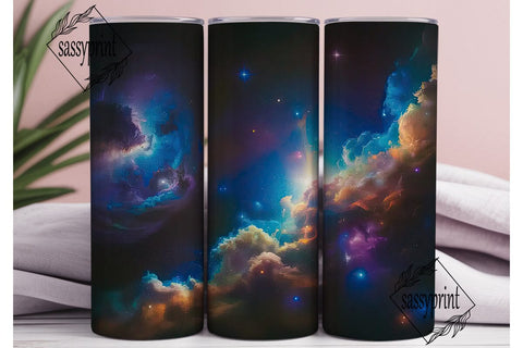 Cosmic Galaxy Nebula 20oz Tumbler Wrap Sublimation sassyprint 