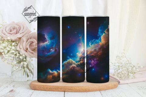 Cosmic Galaxy Nebula 20oz Tumbler Wrap Sublimation sassyprint 