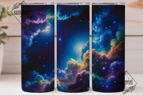 Cosmic Galaxy Nebula 20oz Tumbler Wrap Sublimation sassyprint 