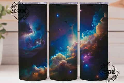 Cosmic Galaxy Nebula 20oz Tumbler Wrap Sublimation sassyprint 