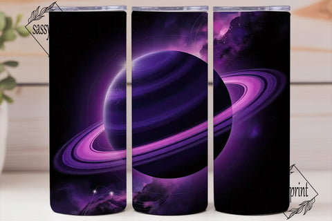 Cosmic Galaxy Planet 20oz Tumbler Wrap Sublimation sassyprint 
