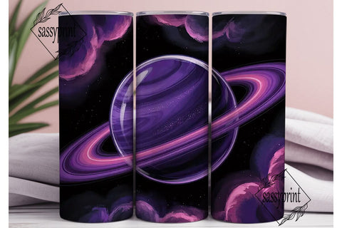 Cosmic Galaxy Planet 20oz Tumbler Wrap Sublimation sassyprint 