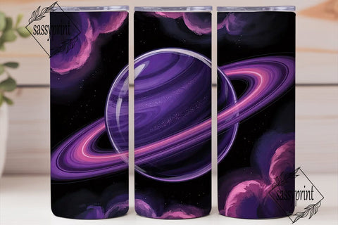 Cosmic Galaxy Planet 20oz Tumbler Wrap Sublimation sassyprint 