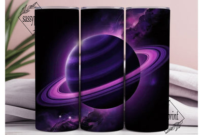 Cosmic Galaxy Planet 20oz Tumbler Wrap Sublimation sassyprint 