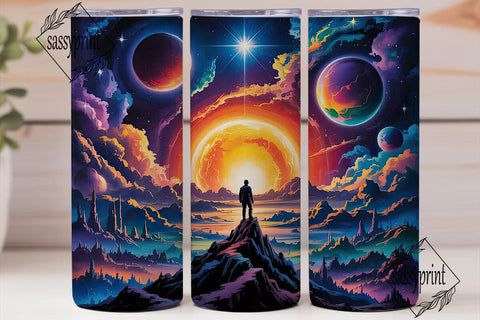 Cosmic Galaxy Sky 20oz Tumbler Wrap Sublimation sassyprint 