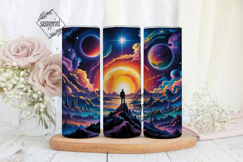 Cosmic Galaxy Sky 20oz Tumbler Wrap Sublimation sassyprint 