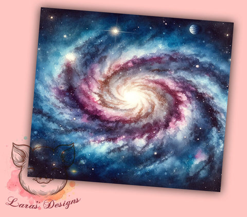 Cosmic Galaxy Stars 20oz Tumbler Png, Straight & Tapered Tumbler Png, Galaxy Stars Tumbler Png, Digital Download PNG Sublimation Lara' s Designs 