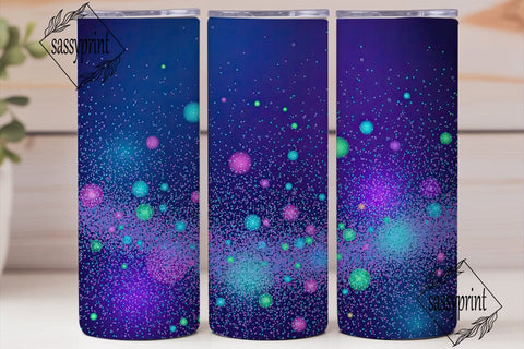 Cosmic Glitter Galaxy 20oz Tumbler Wrap Sublimation sassyprint 