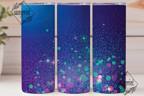 Cosmic Glitter Galaxy 20oz Tumbler Wrap Sublimation sassyprint 