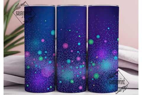 Cosmic Glitter Galaxy 20oz Tumbler Wrap Sublimation sassyprint 