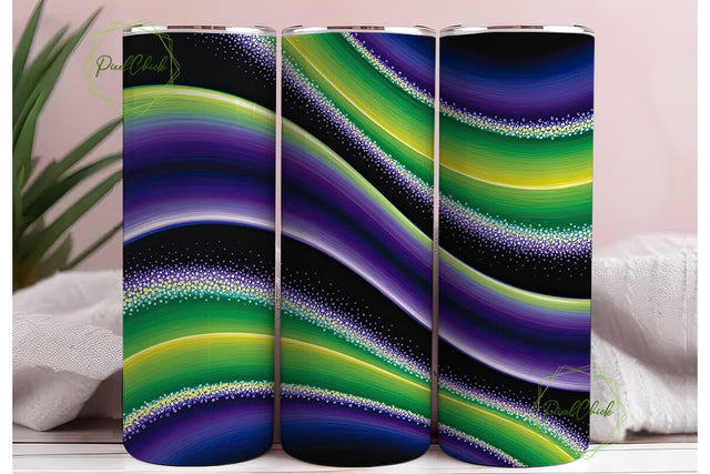 Cosmic Glitter Swirl 20oz Tumbler Wrap Sublimation PixelChick 