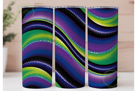 Cosmic Glitter Swirl 20oz Tumbler Wrap Sublimation PixelChick 