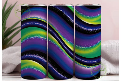 Cosmic Glitter Swirl 20oz Tumbler Wrap Sublimation PixelChick 