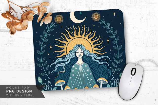 Cosmic Goddess Creation Mousepad Sublimation Regulrcrative 