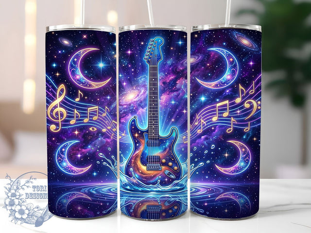 Cosmic Guitar Galaxy 20oz Tumbler, Cosmic Guitar, Guitar Galaxy, Cosmic Galaxy, Guitar Tumbler, 20oz Tumbler, Galaxy Tumbler, Tumbler Wrap Sublimation ToriDesigns 
